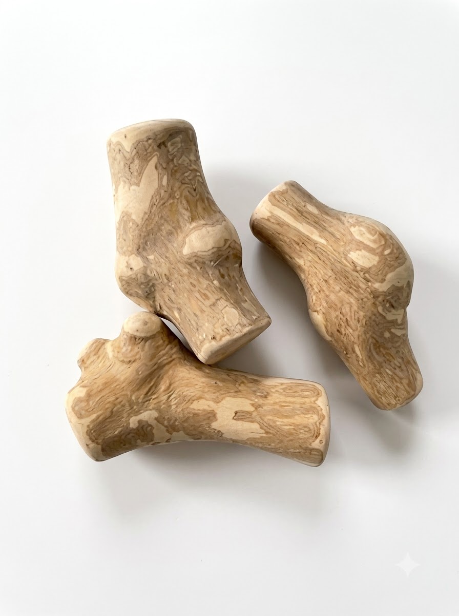 Gorilla wood chew - dense contoured natural wood chew toy for tough dog chewers